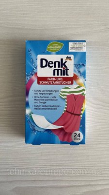 Серветки абсорбуючі для прання від линяння речей denkmit farb und schmutzfangtücher 24 шт. M28 M28 фото